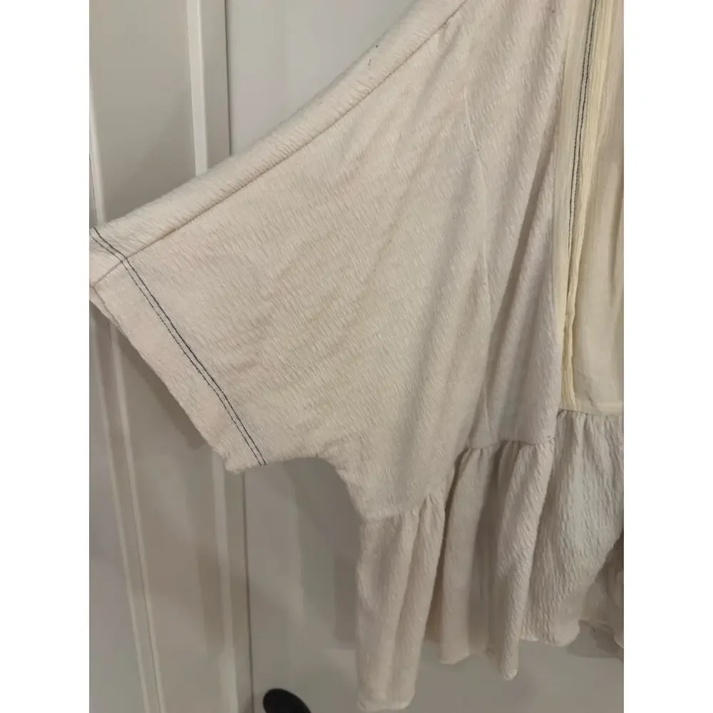 Urban Outfitters Cream Textured Boho Blouse • Size L - Picture 7 of 9